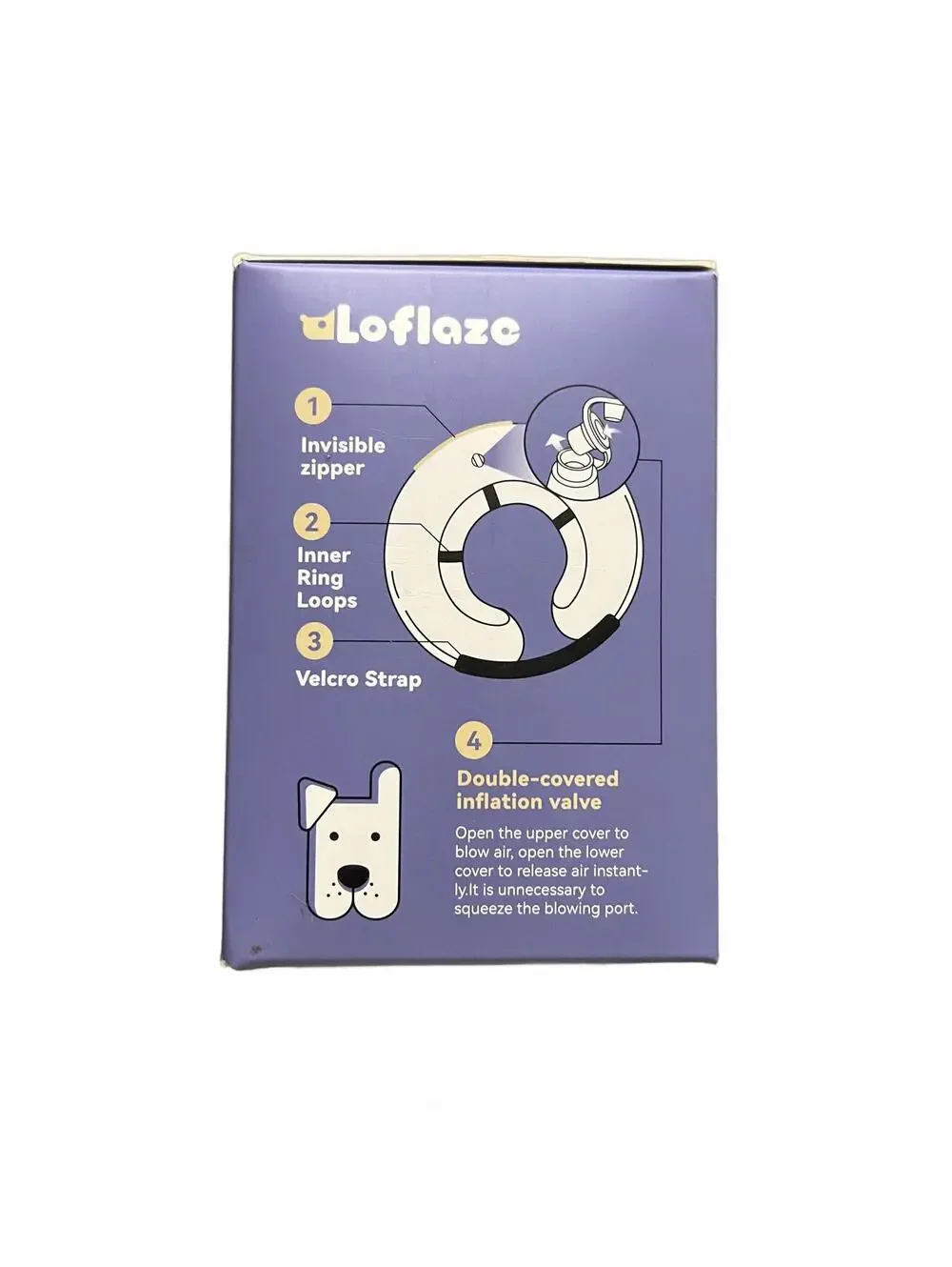 Loflaze Lazy Cone - Inflatable Protective Collar for Dogs - XL